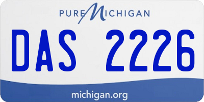 MI license plate DAS2226