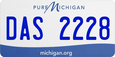 MI license plate DAS2228