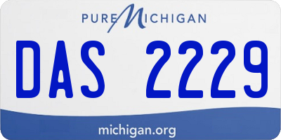 MI license plate DAS2229