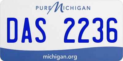 MI license plate DAS2236