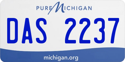 MI license plate DAS2237