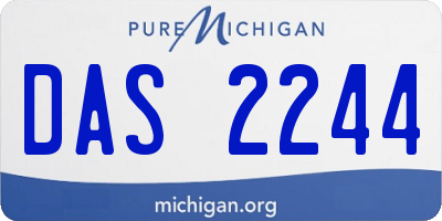 MI license plate DAS2244
