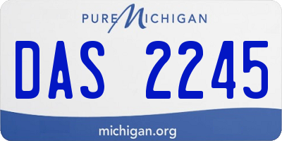 MI license plate DAS2245