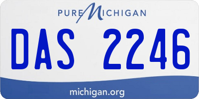 MI license plate DAS2246