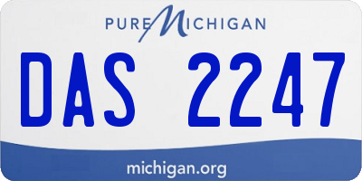 MI license plate DAS2247