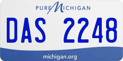 MI license plate DAS2248