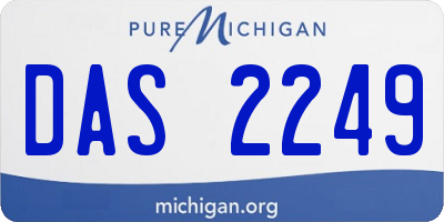 MI license plate DAS2249