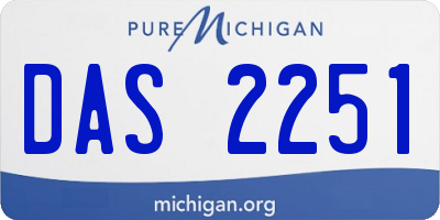 MI license plate DAS2251