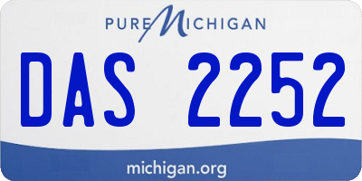 MI license plate DAS2252