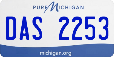 MI license plate DAS2253