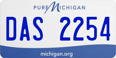MI license plate DAS2254
