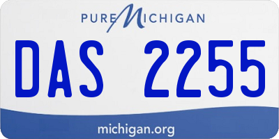 MI license plate DAS2255