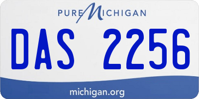 MI license plate DAS2256