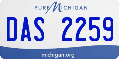MI license plate DAS2259
