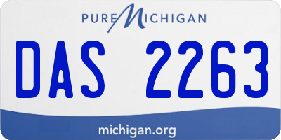 MI license plate DAS2263