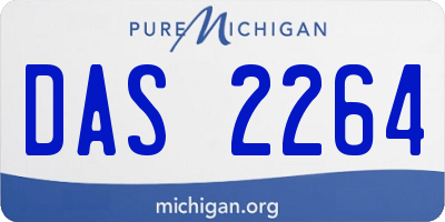 MI license plate DAS2264