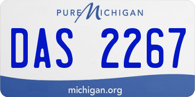 MI license plate DAS2267