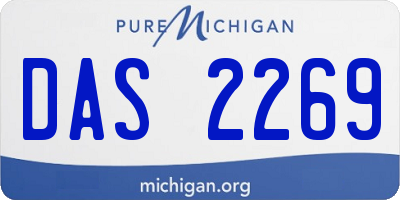 MI license plate DAS2269