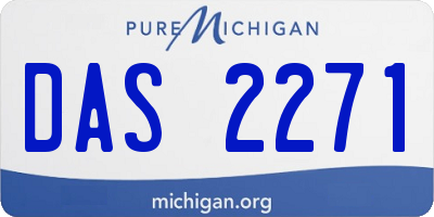 MI license plate DAS2271