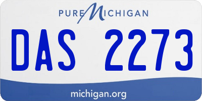 MI license plate DAS2273