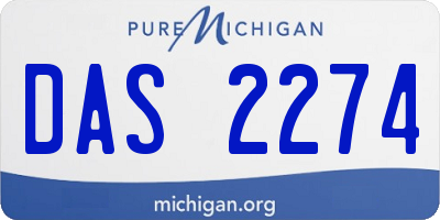 MI license plate DAS2274