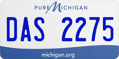 MI license plate DAS2275
