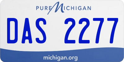 MI license plate DAS2277