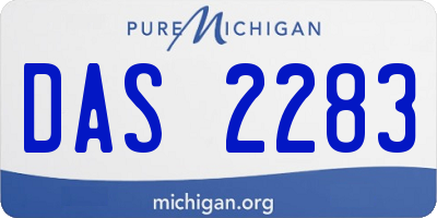 MI license plate DAS2283