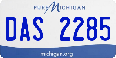 MI license plate DAS2285