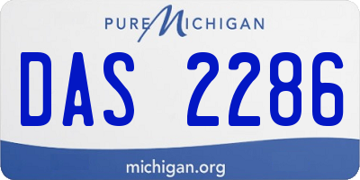 MI license plate DAS2286