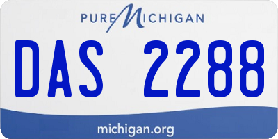 MI license plate DAS2288