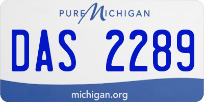 MI license plate DAS2289