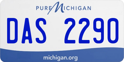 MI license plate DAS2290