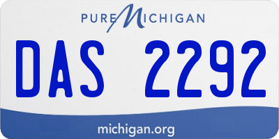 MI license plate DAS2292