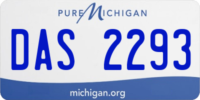 MI license plate DAS2293