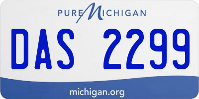MI license plate DAS2299