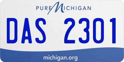MI license plate DAS2301