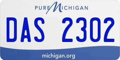 MI license plate DAS2302