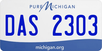 MI license plate DAS2303