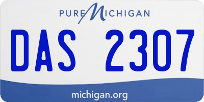 MI license plate DAS2307