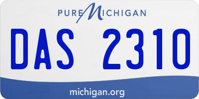 MI license plate DAS2310