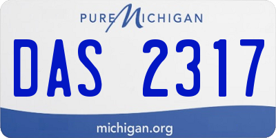 MI license plate DAS2317
