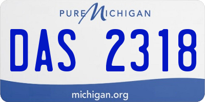 MI license plate DAS2318