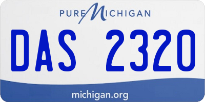 MI license plate DAS2320