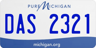 MI license plate DAS2321