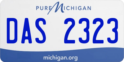 MI license plate DAS2323
