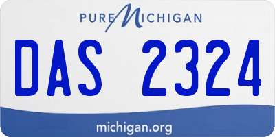 MI license plate DAS2324