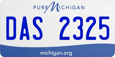 MI license plate DAS2325