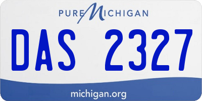 MI license plate DAS2327