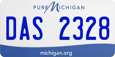 MI license plate DAS2328
